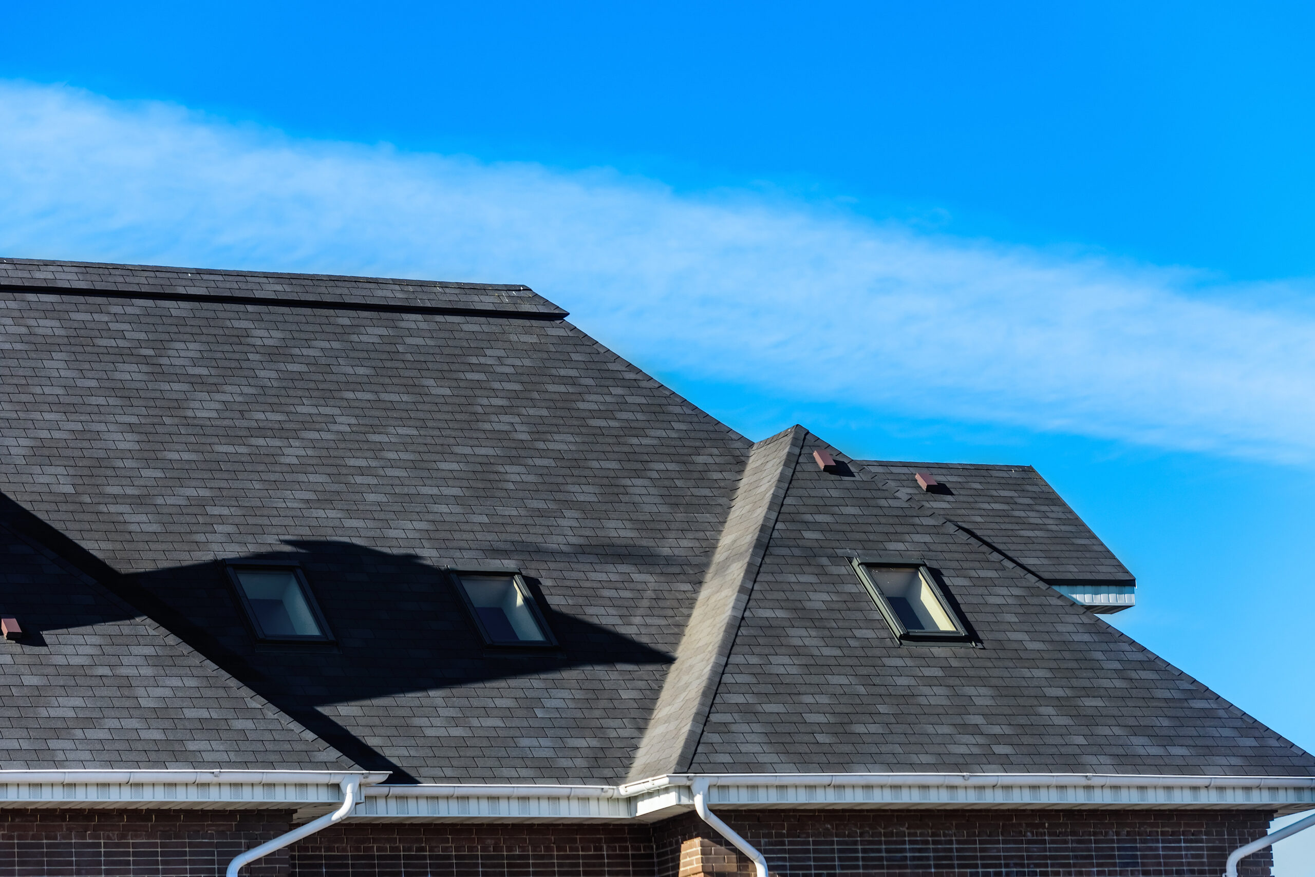 house with a gable roof window GAF Roof Replacement in Timonium MD